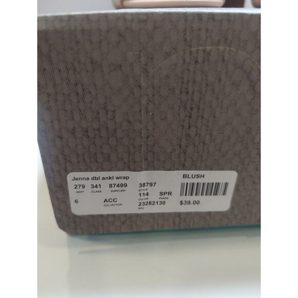 Maurices Sandals Womens 6 Jenna Ankle Strap Blush Faux Leather Block Heels - Picture 8 of 10